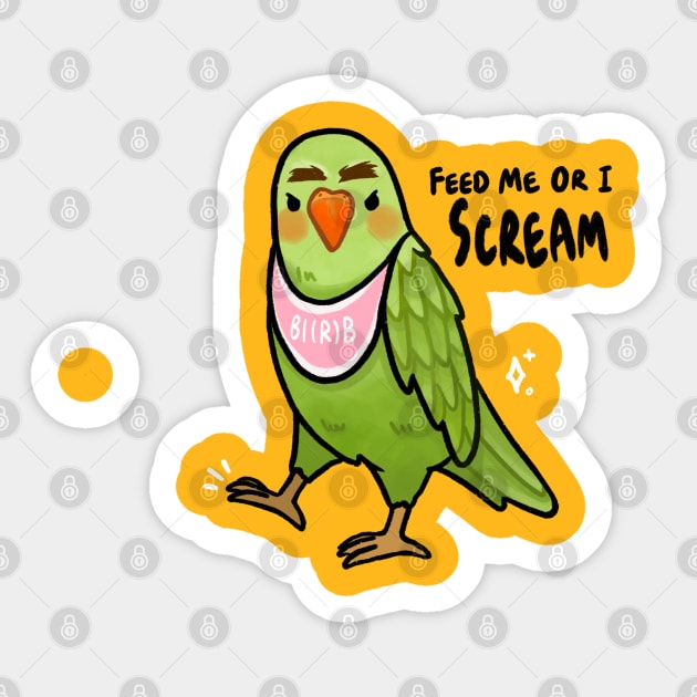 parakeet Sticker by ballooonfish